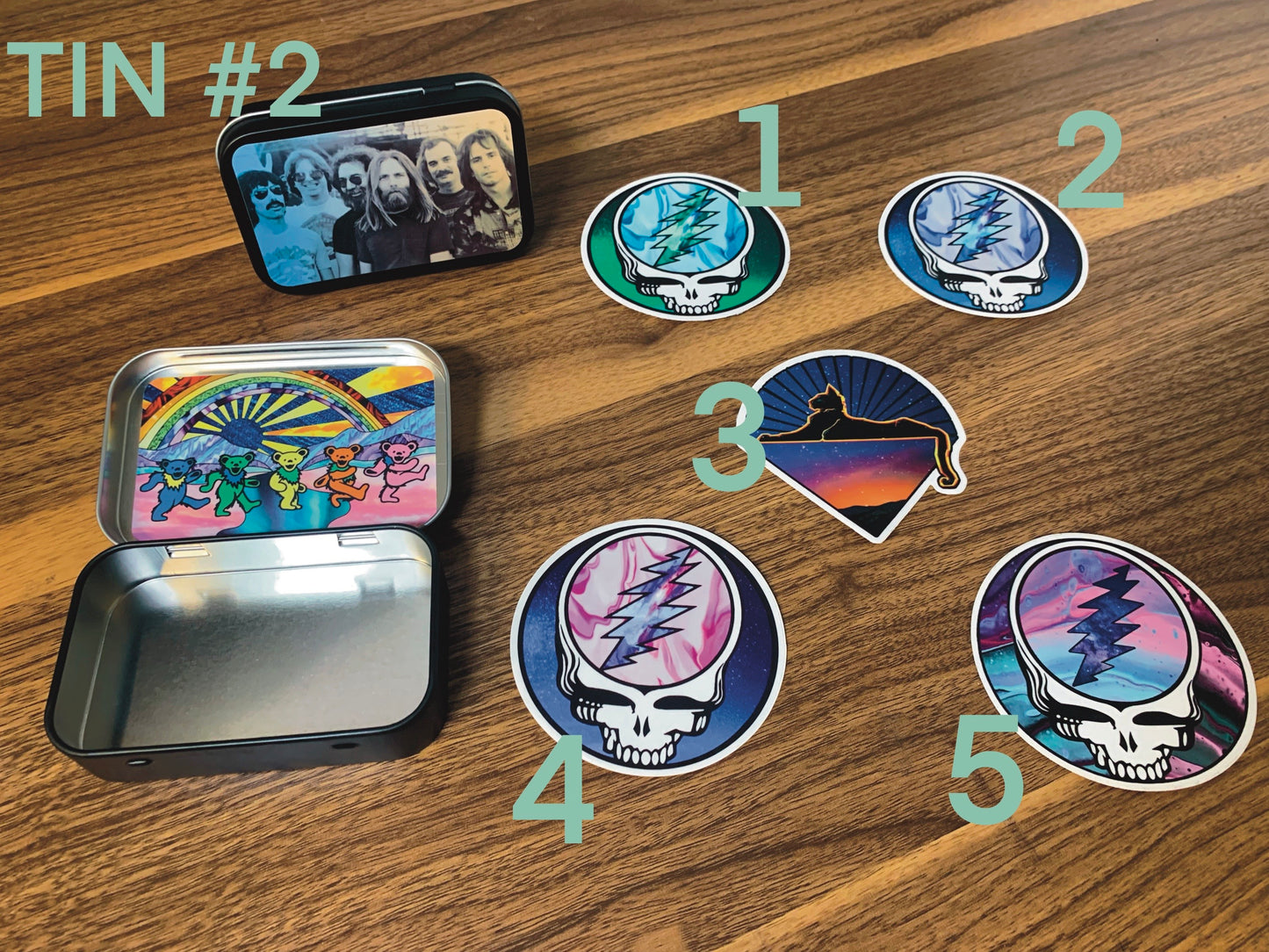 "Band" Grateful Dead Stash Tin | FREE 3" Vinyl Sticker Included!
