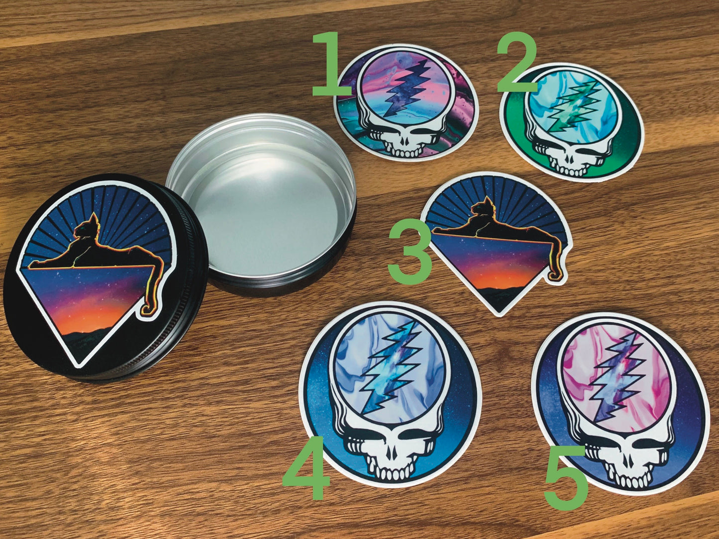 "Classic" Grateful Dead Tins | FREE 3" Vinyl Sticker Included!