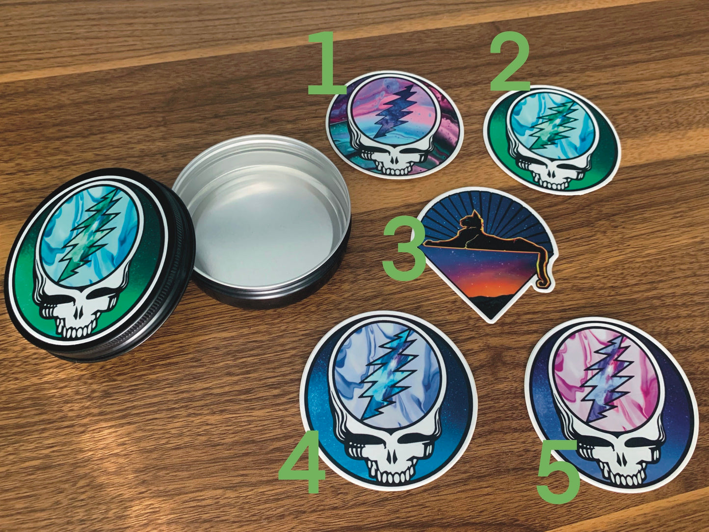 "Classic" Grateful Dead Tins | FREE 3" Vinyl Sticker Included!