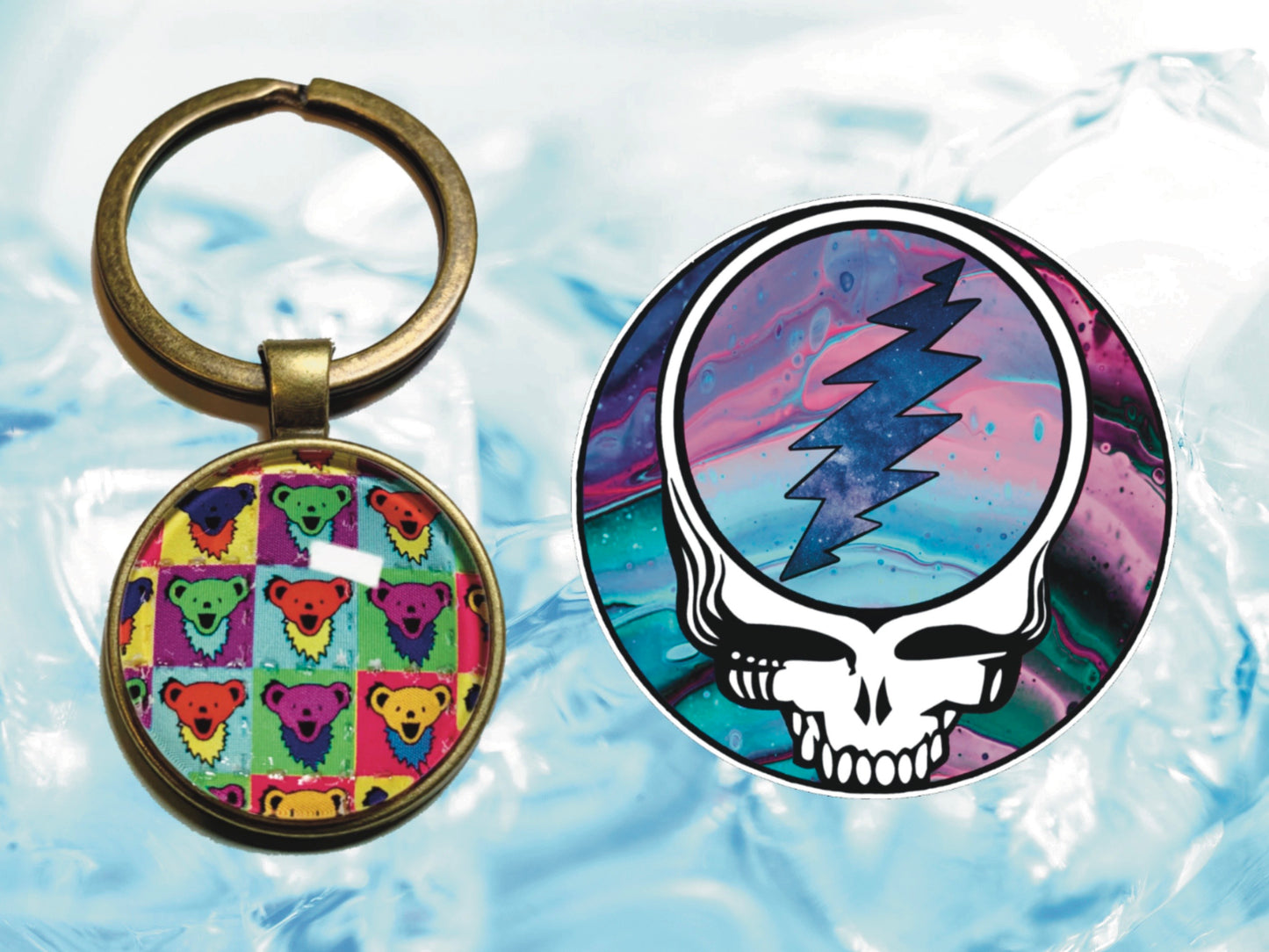 "Bear" Grateful Dead Keychain | FREE 3" Vinyl Sticker Included!!