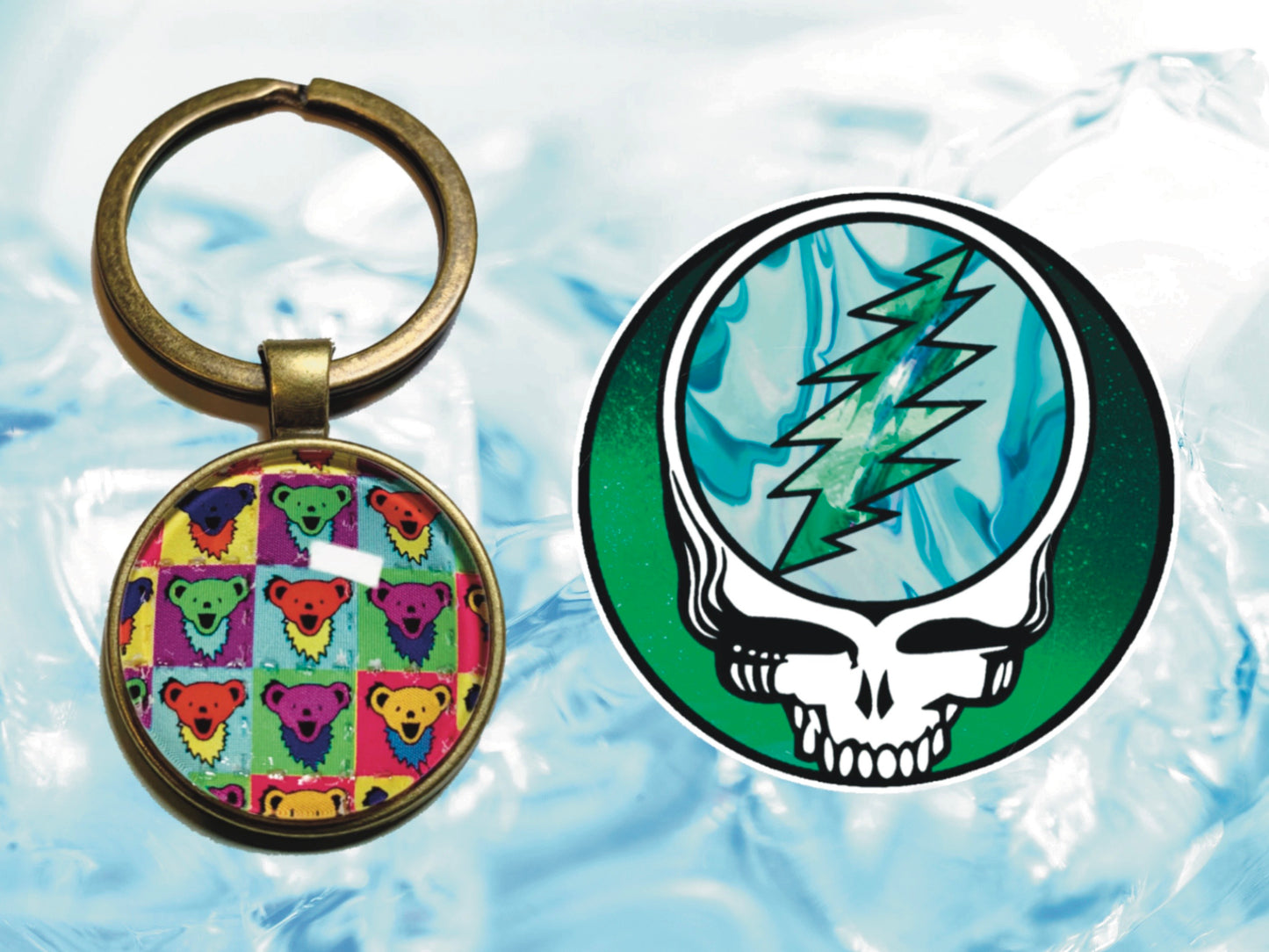 "Bear" Grateful Dead Keychain | FREE 3" Vinyl Sticker Included!!