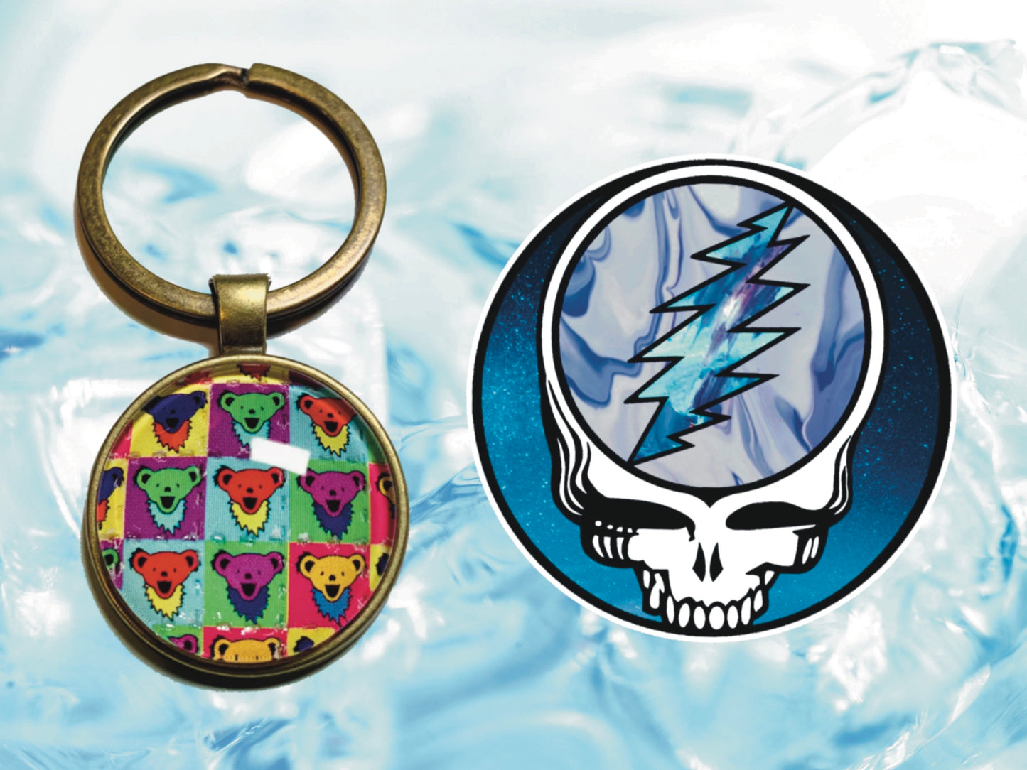 "Bear" Grateful Dead Keychain | FREE 3" Vinyl Sticker Included!!