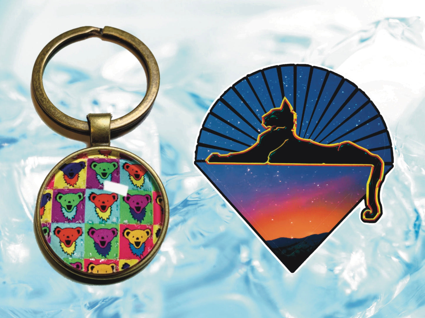 "Bear" Grateful Dead Keychain | FREE 3" Vinyl Sticker Included!!