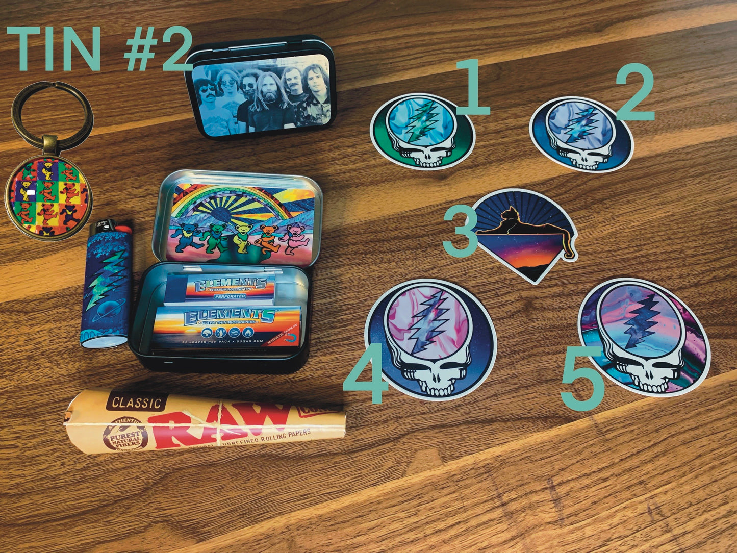 Stash Tin Kit Grateful Dead | FREE 3" Vinyl Sticker Included!
