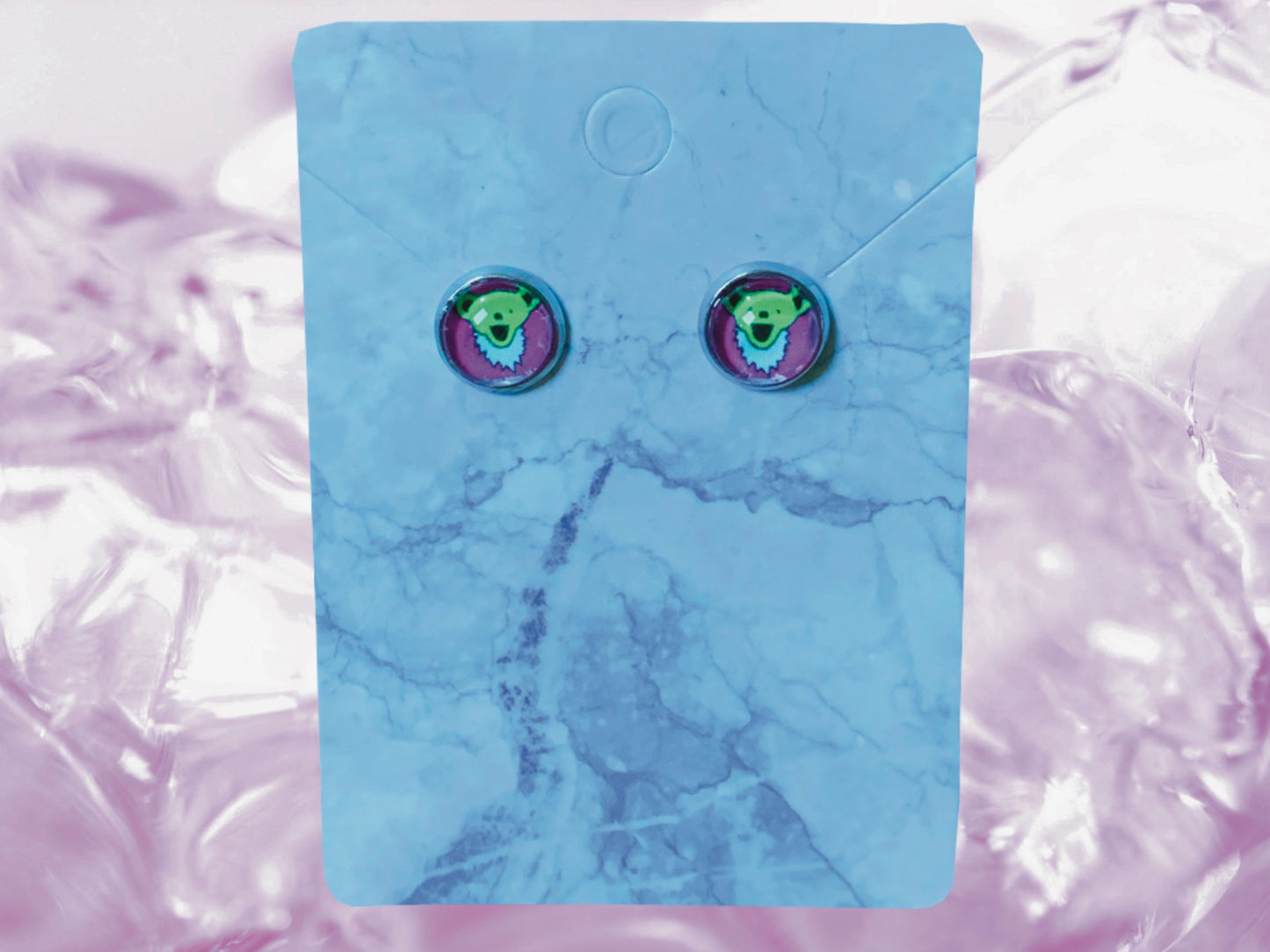 "Bear" Grateful Dead Earrings | FREE 3" Vinyl Sticker Included!
