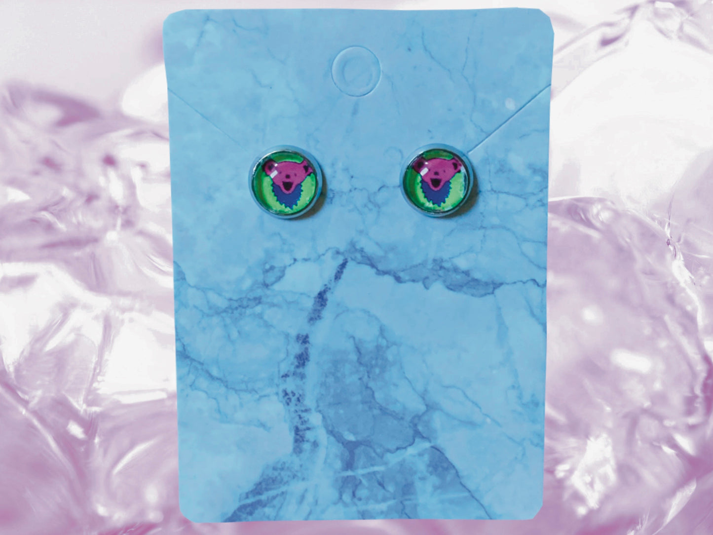 "Bear" Grateful Dead Earrings | FREE 3" Vinyl Sticker Included!