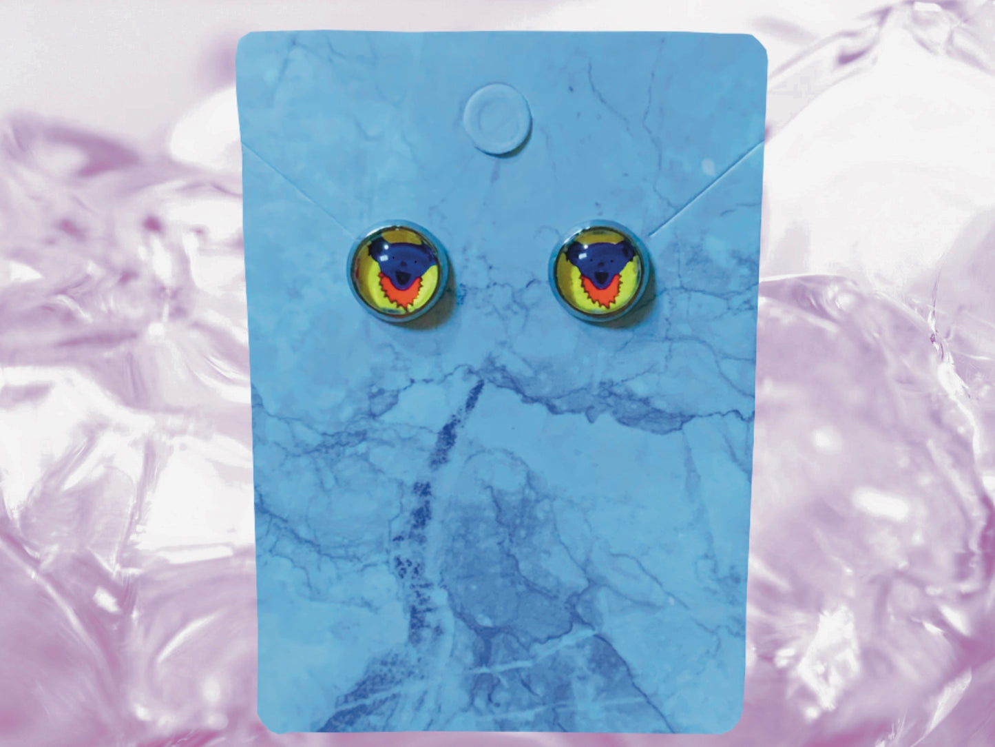 "Bear" Grateful Dead Earrings | FREE 3" Vinyl Sticker Included!