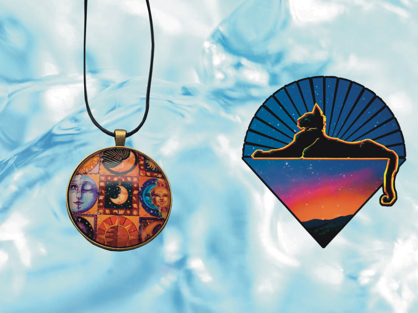 "Moon" Necklace | FREE 3" Vinyl Sticker Included!!
