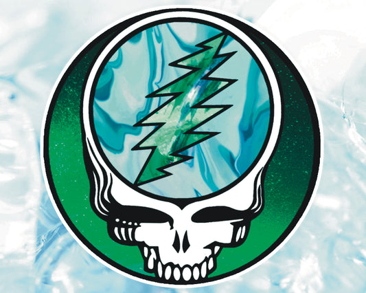 "Green" Stealie 3" Grateful Dead Vinyl Sticker