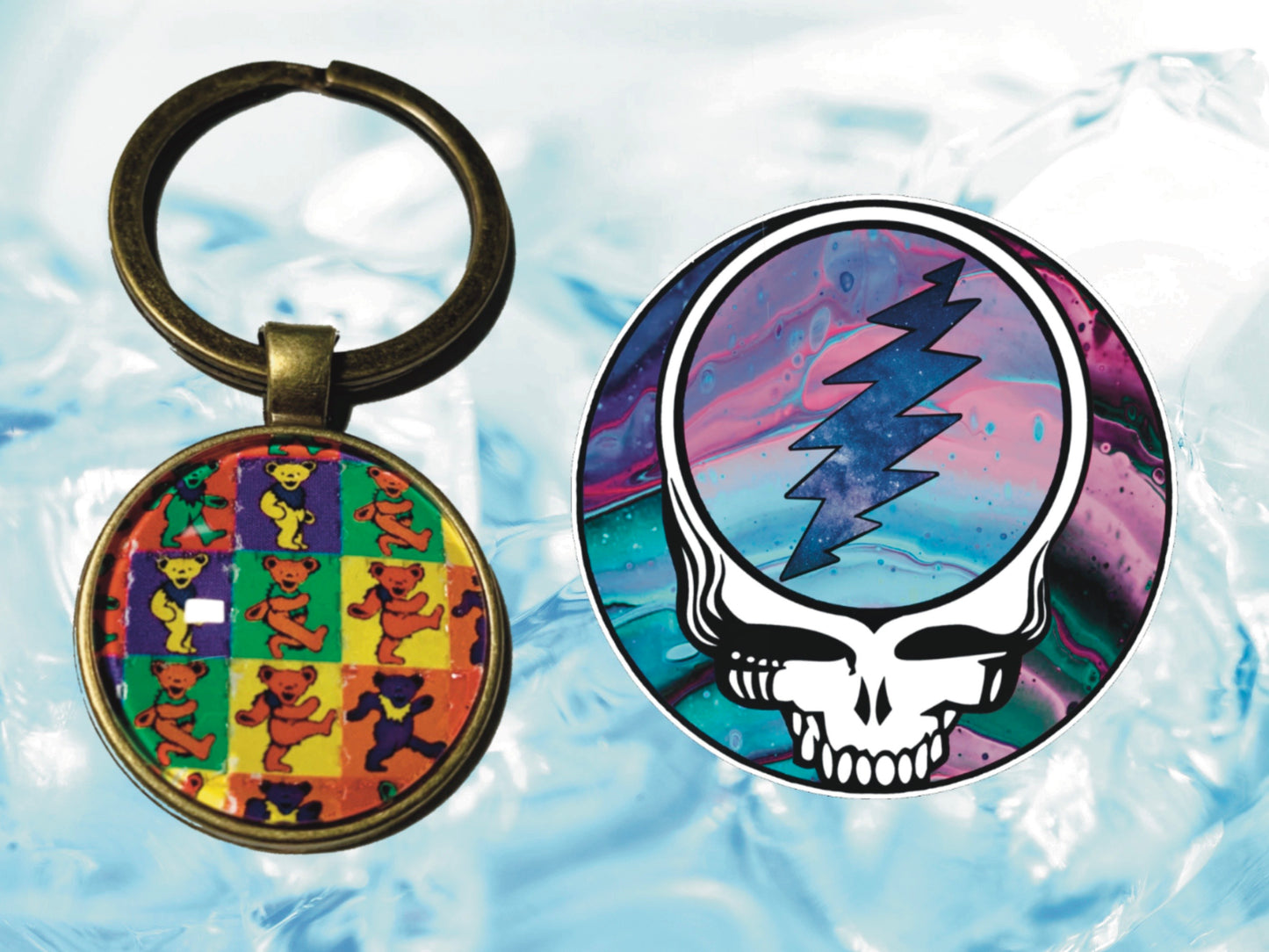 "Marching" Grateful Dead Keychain | FREE 3" Vinyl Sticker Included!!