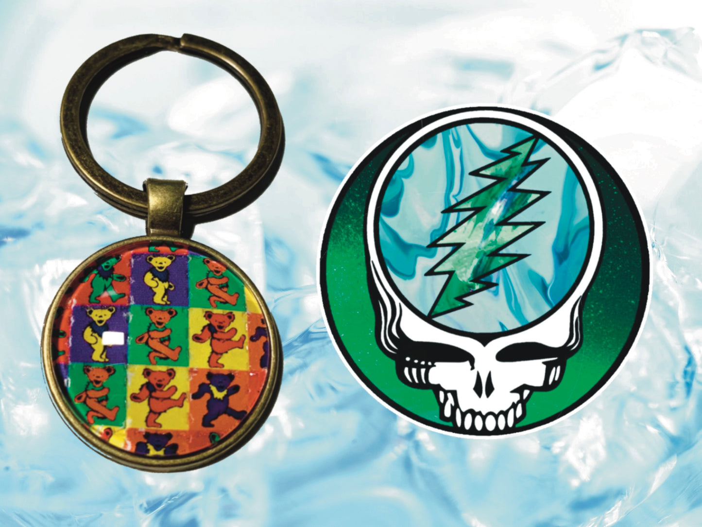 "Marching" Grateful Dead Keychain | FREE 3" Vinyl Sticker Included!!