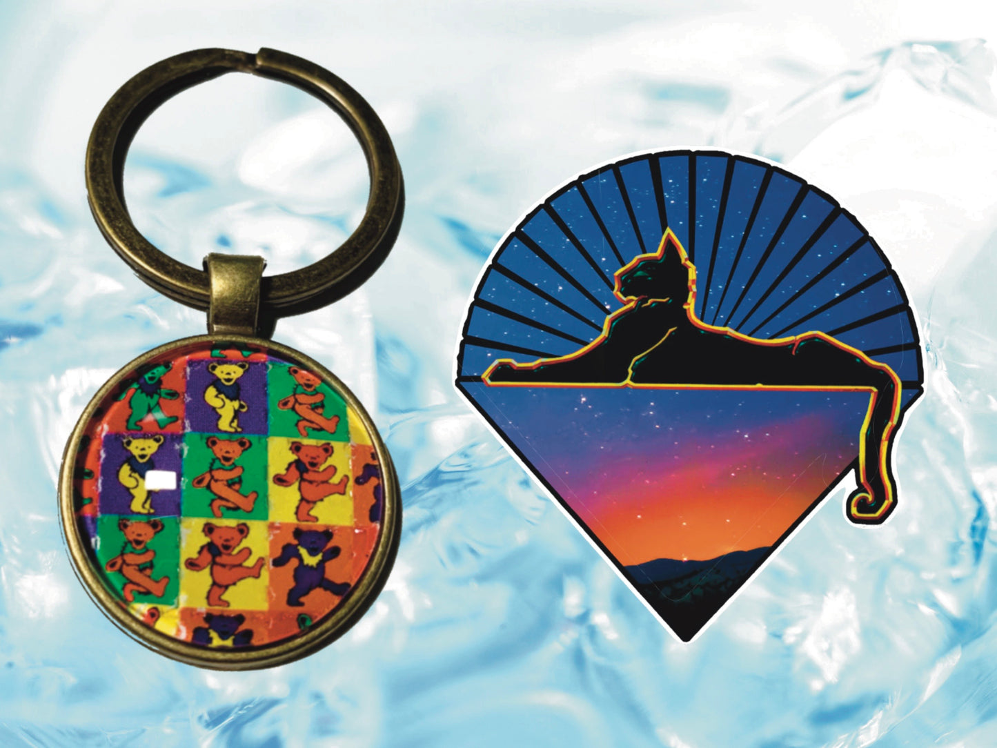 "Marching" Grateful Dead Keychain | FREE 3" Vinyl Sticker Included!!