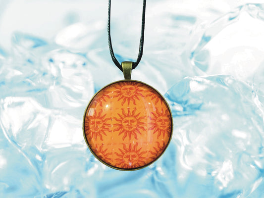 "Orange Sunshine" Necklace | FREE 3" Vinyl Sticker Included!!