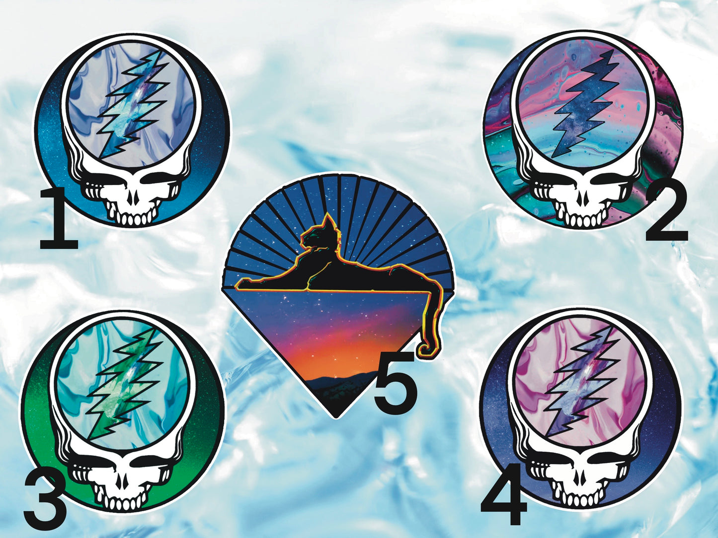 "Bear" Grateful Dead Earrings | FREE 3" Vinyl Sticker Included!