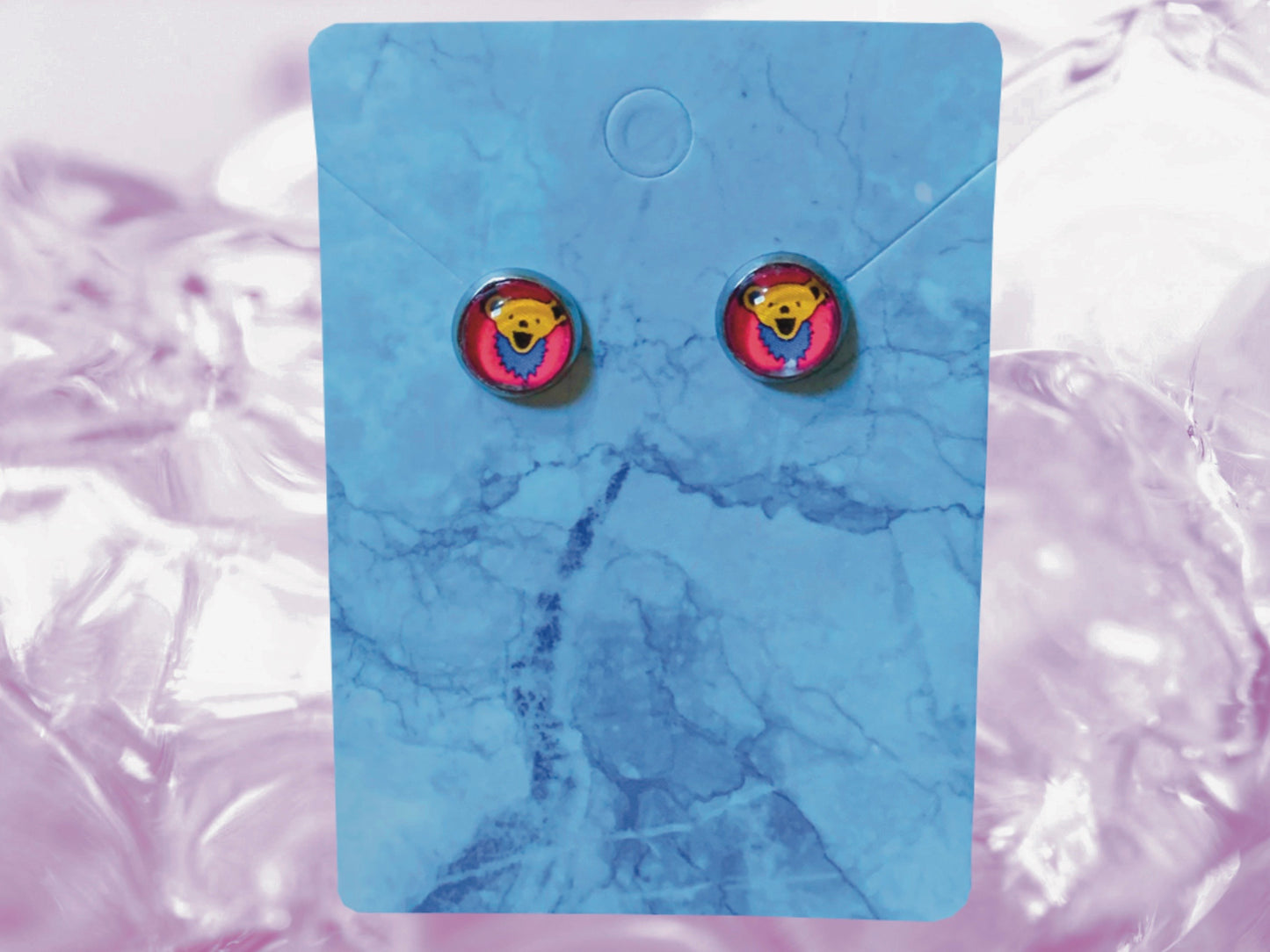 "Bear" Grateful Dead Earrings | FREE 3" Vinyl Sticker Included!