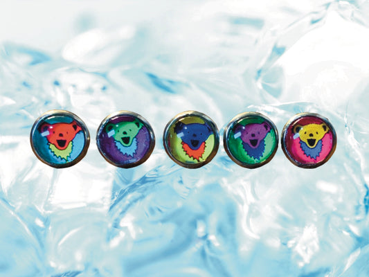 "Bear" Grateful Dead Earrings | FREE 3" Vinyl Sticker Included!