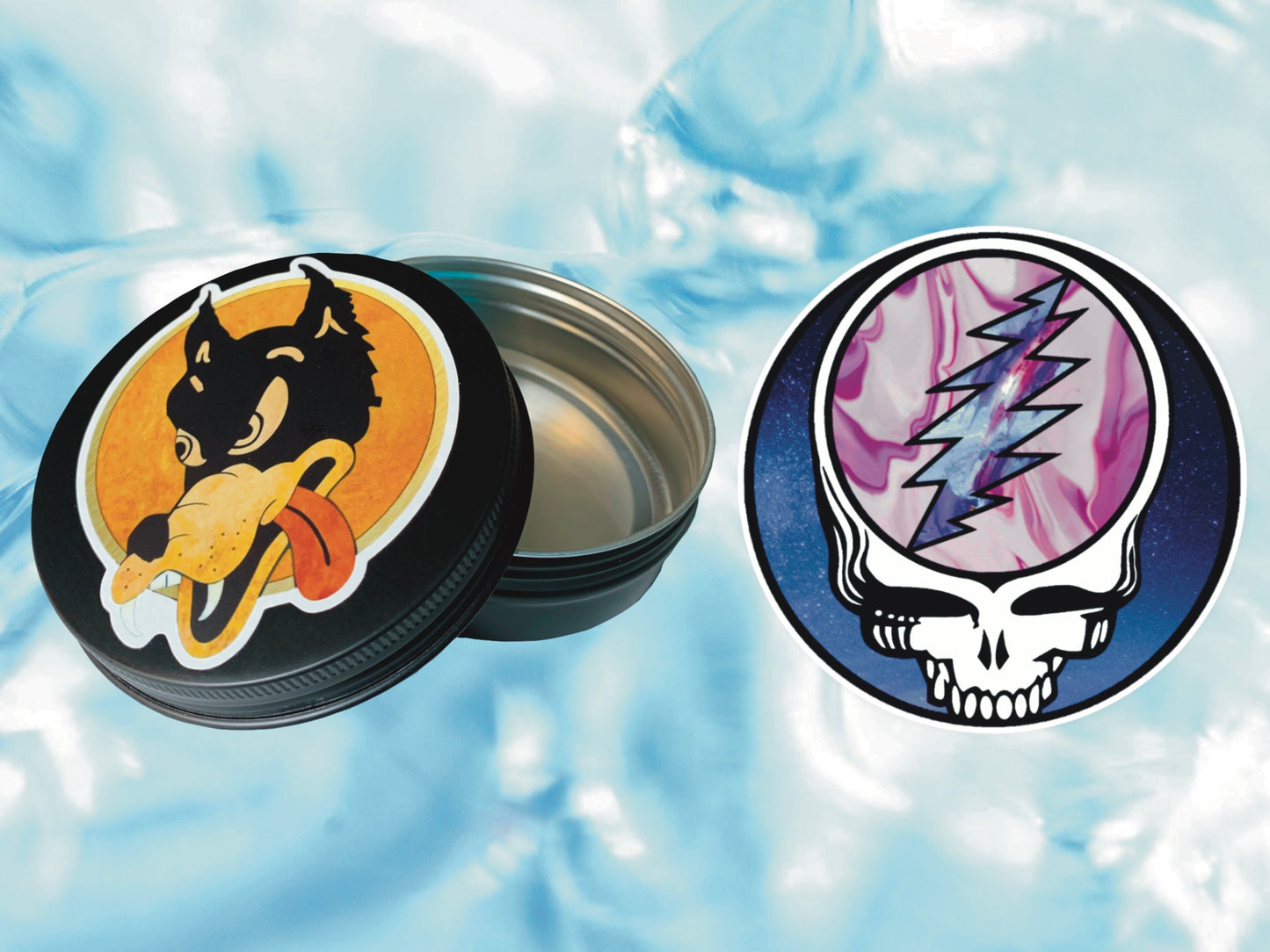 "Wolf" Grateful Dead Round Tin | FREE 3" Vinyl Sticker Included!