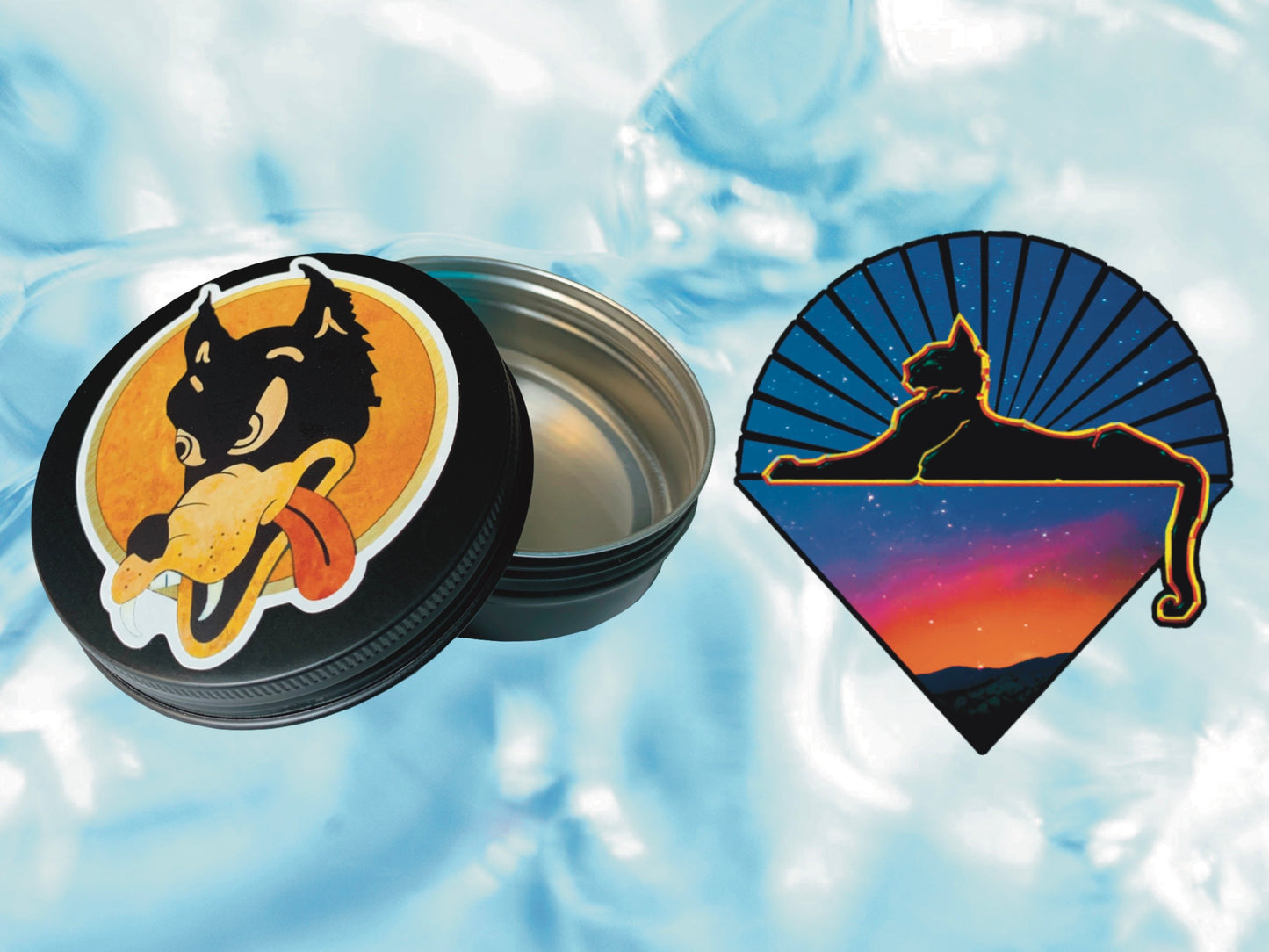 "Wolf" Grateful Dead Round Tin | FREE 3" Vinyl Sticker Included!