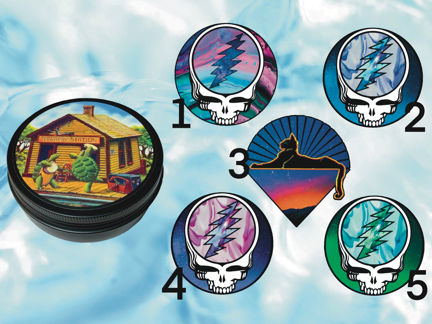 "Terrapin Station" Grateful Dead Round Tin | FREE 3" Vinyl Sticker Included!