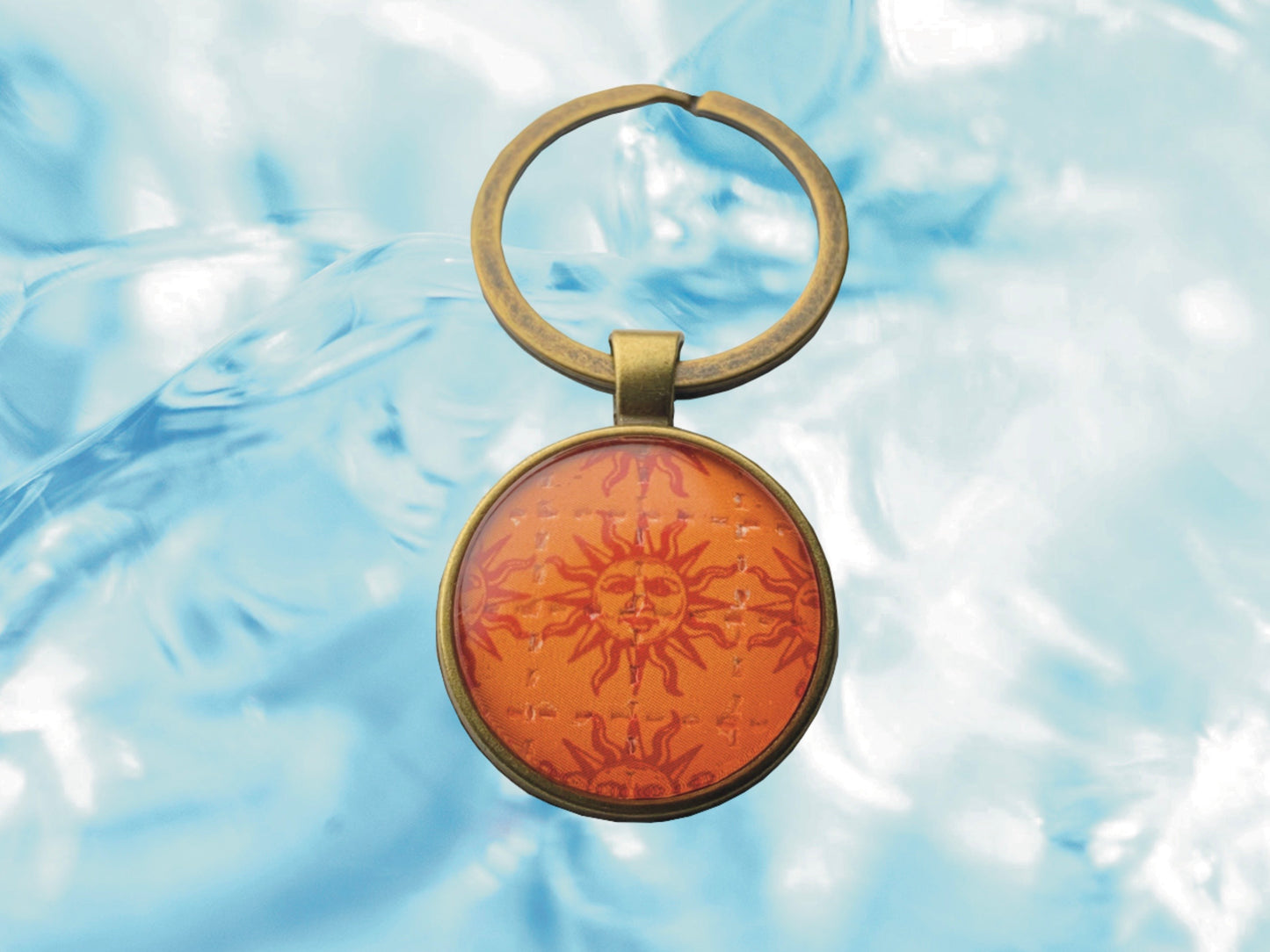 "Orange Sunshine" Keychain | FREE 3" Vinyl Sticker Included!!