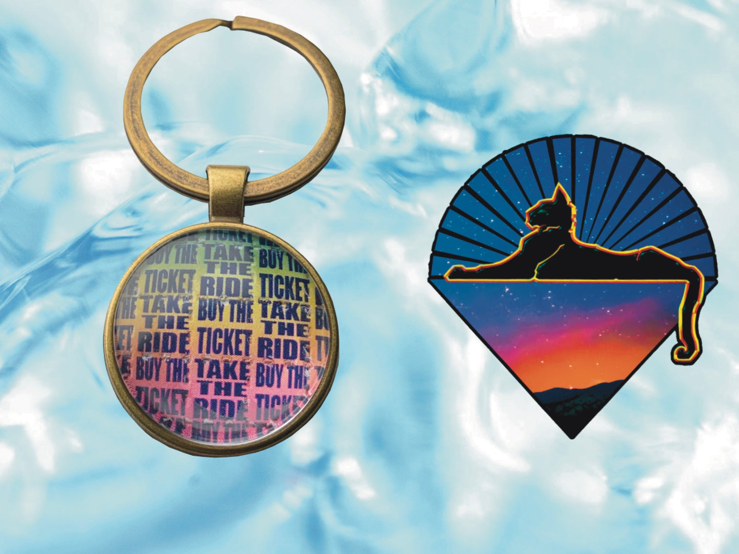 "Buy The Ticket, Take The Ride Keychain" | FREE 3" Vinyl Sticker Included!!